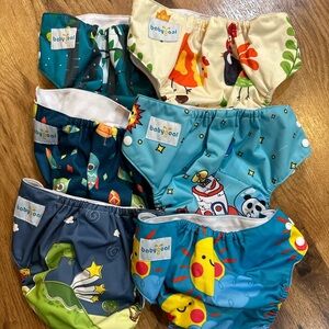 Colorful Diaper Covers - Blue, Green, Yellow